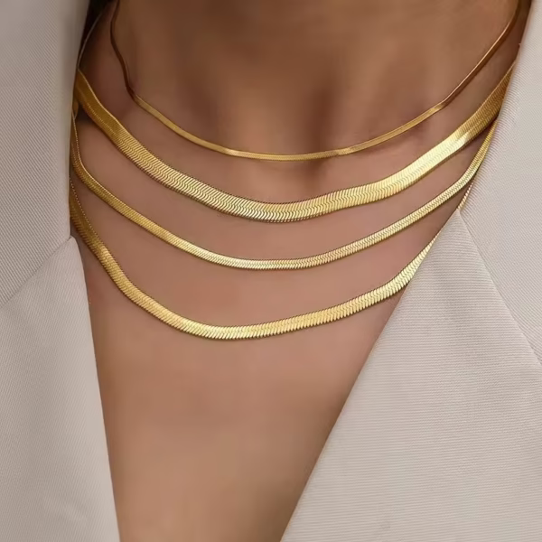 AureaChevron Gold Plated Choker Necklace - Image 4