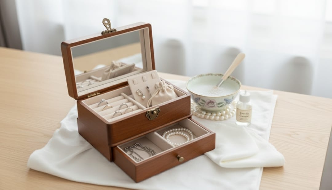 Professional storage solution so the jewelry care system is on point