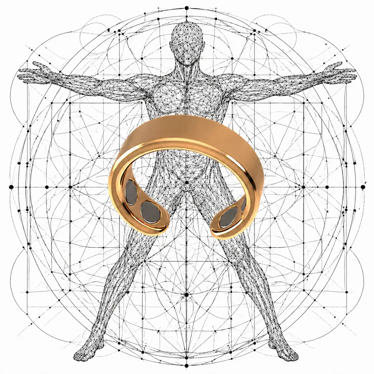 Siya Ring Body Harmony Matrix diagram explaining thermal spike architecture and neural feedback grounding.