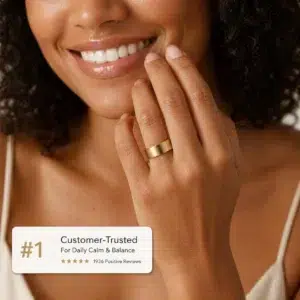 Close-up of the Siya Ring wearable highlighting the premium finish and ergonomic hardware design.